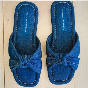 Denim Polly puffy knot sandal